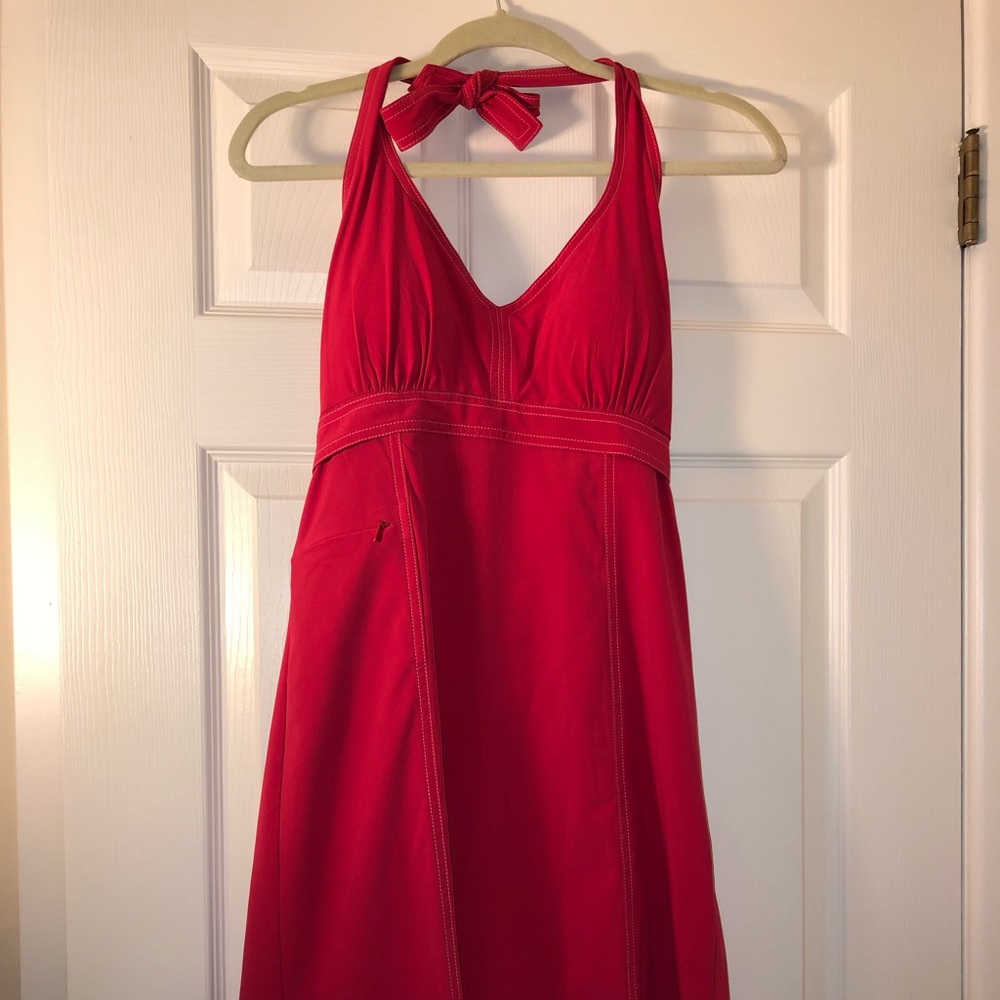 ATHLETA PINK HALTER DRESS